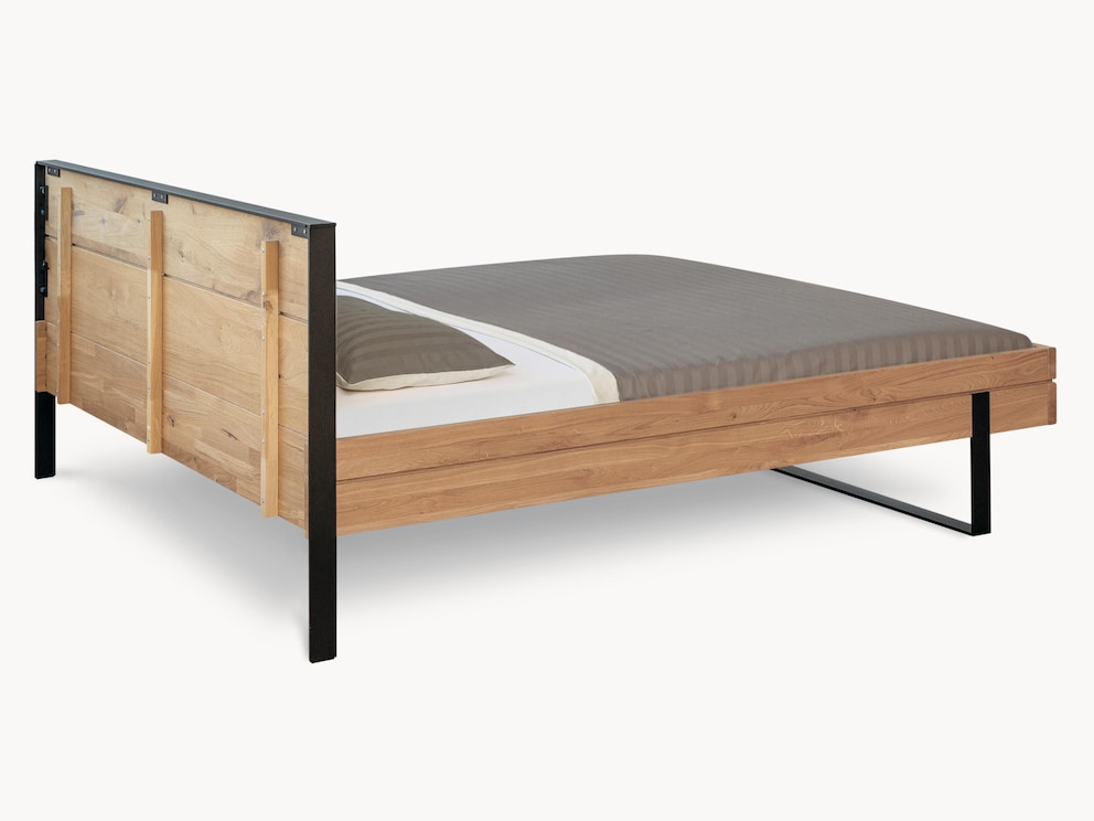 Fira massief houten bed in wilde eik - zijaanzicht 2