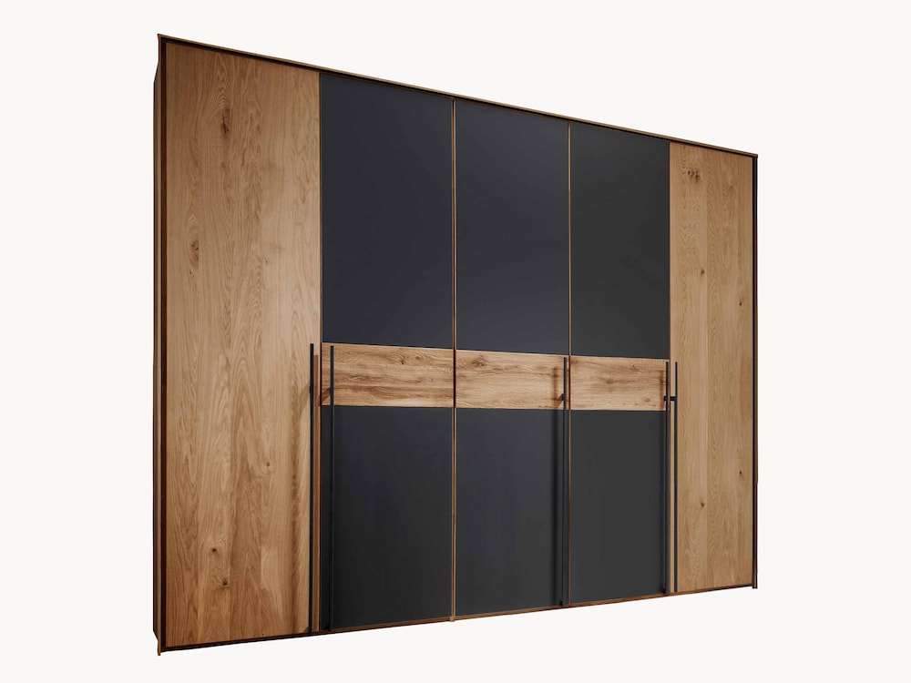 Kast Fira in wild eiken met 6 deuren en optioneel houten passepartout