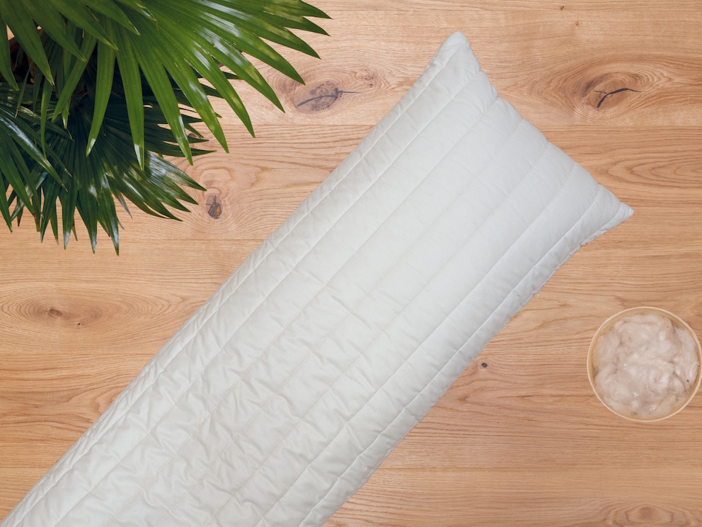 Oreiller pour dormir sur le côté avec kapok – respirant et régulateur d’humidité avec soutien agréablement ferme