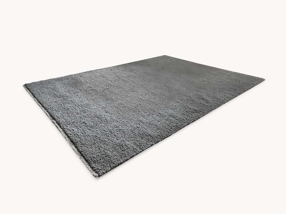 Tapis tissé à la main « Romballo » avec qualité supérieure de tissage particulièrement serrée en couleur anthracite