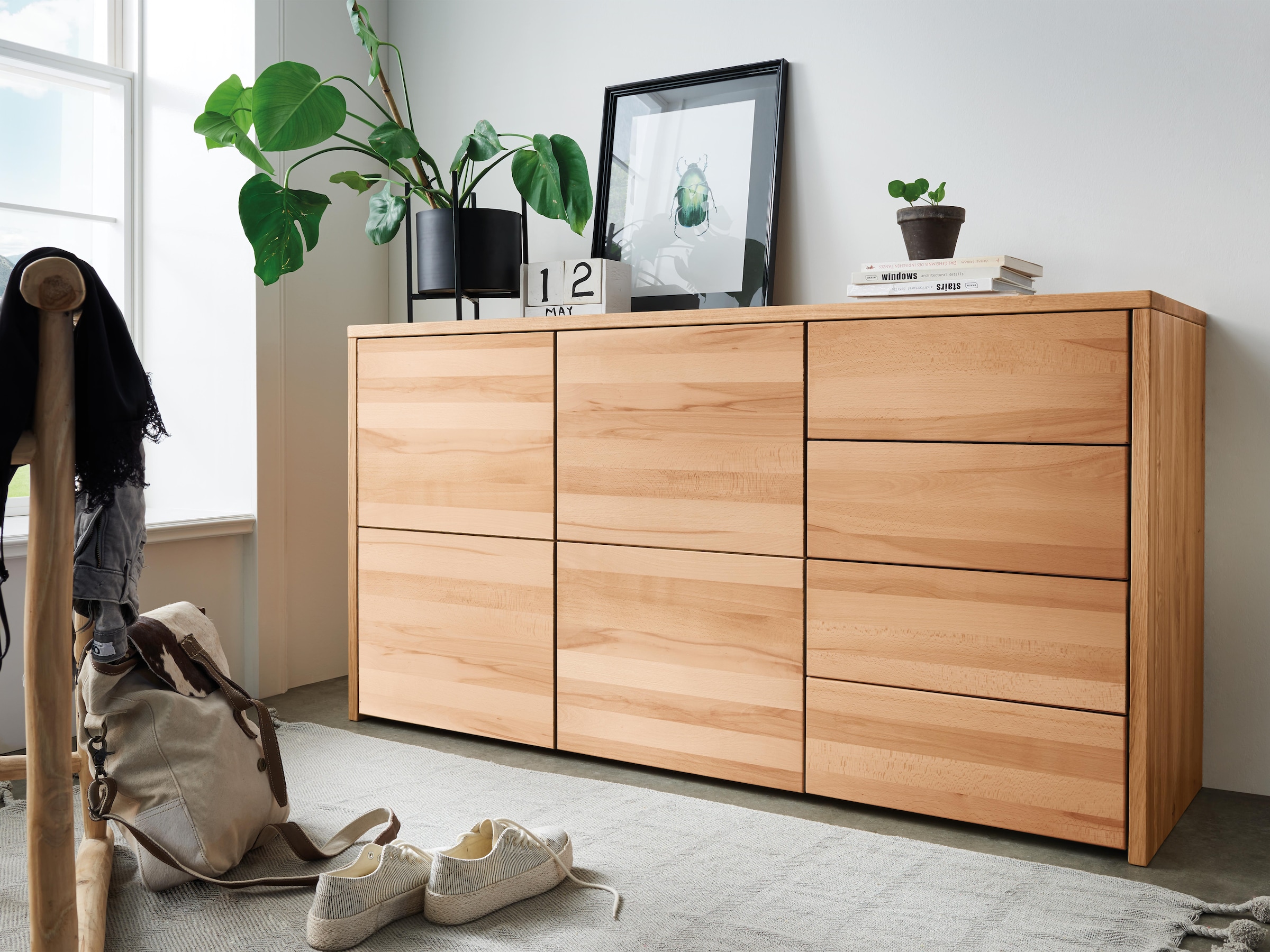 Sideboard "Selva" | Kernbuche | Manufakturqualität | Vegan