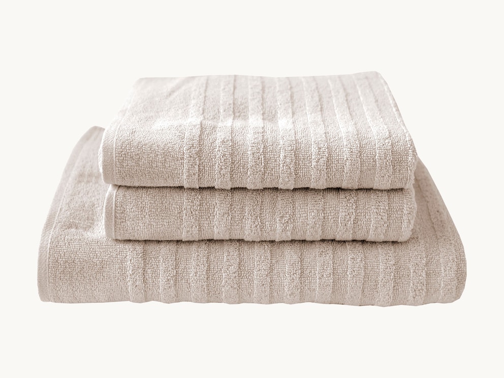 Douchehanddoek Pastello”, kleur linnen