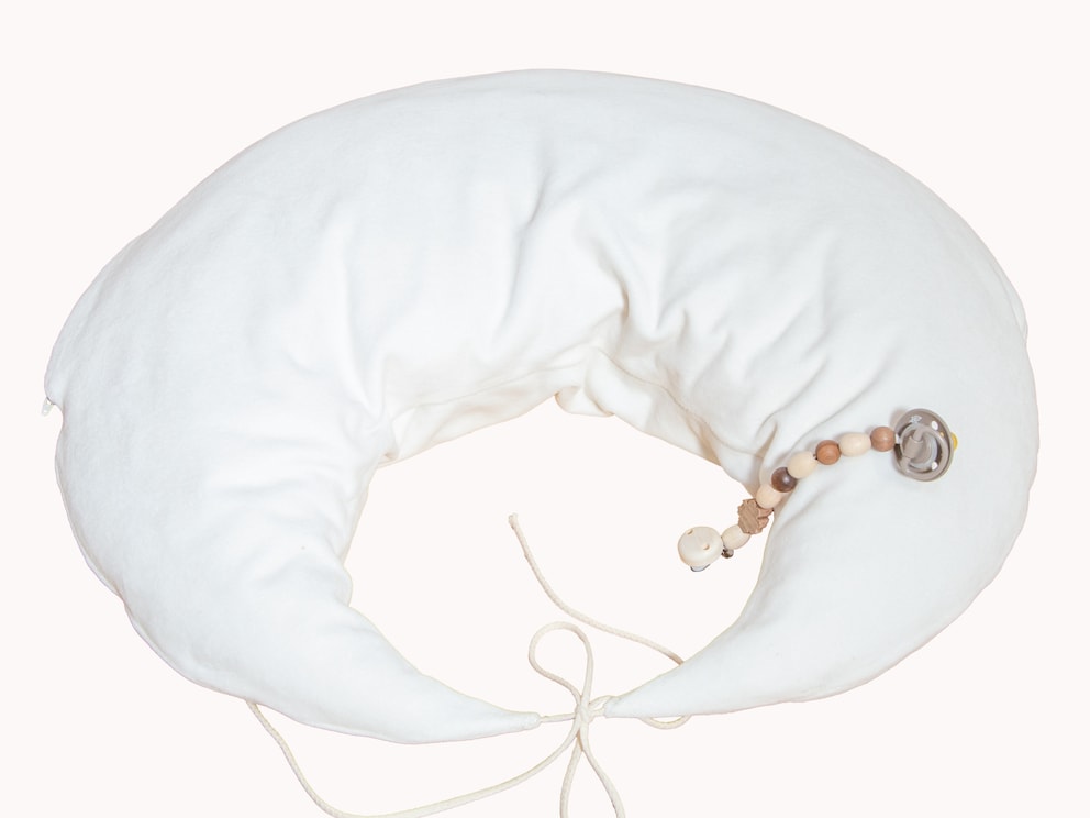 Housse de rechange pratique pour coussin d’allaitement « Luneta » – illustration : en velours nicky issu de l’agriculture biologique