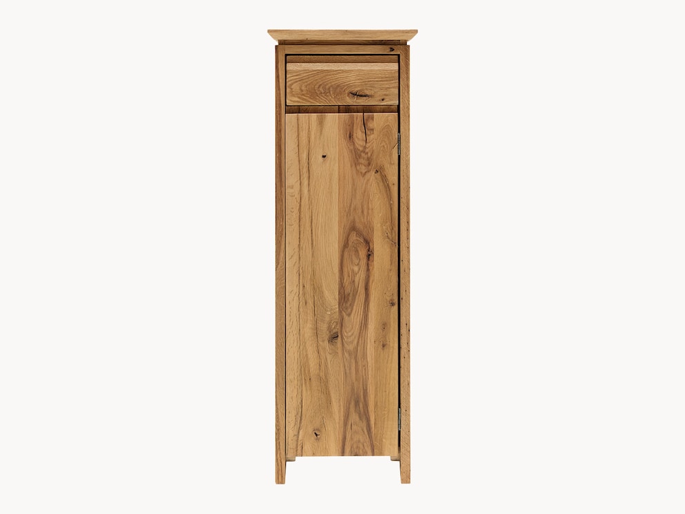 Hier is de hoge versie met een lade en een handige houten deur eronder