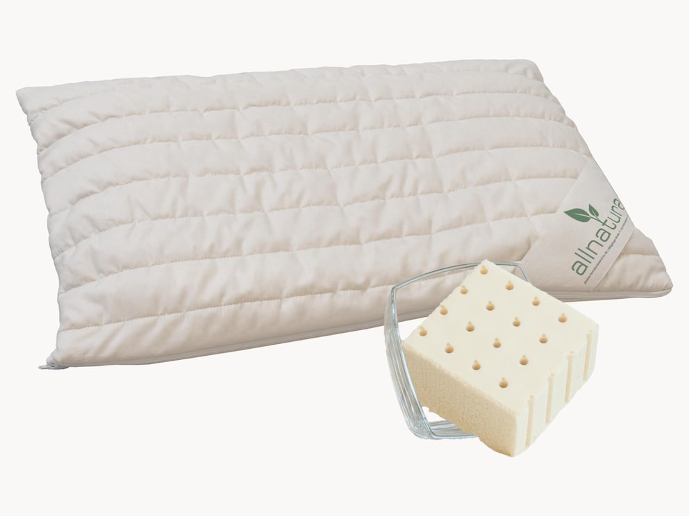 Plat kinderkussen Sana-Pano met natuurlatex kern van 100 % natuurrubber