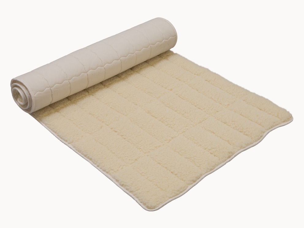 Tapis de yoga « Lana » antidérapant avec dessus en fibres de laine souple et douillette