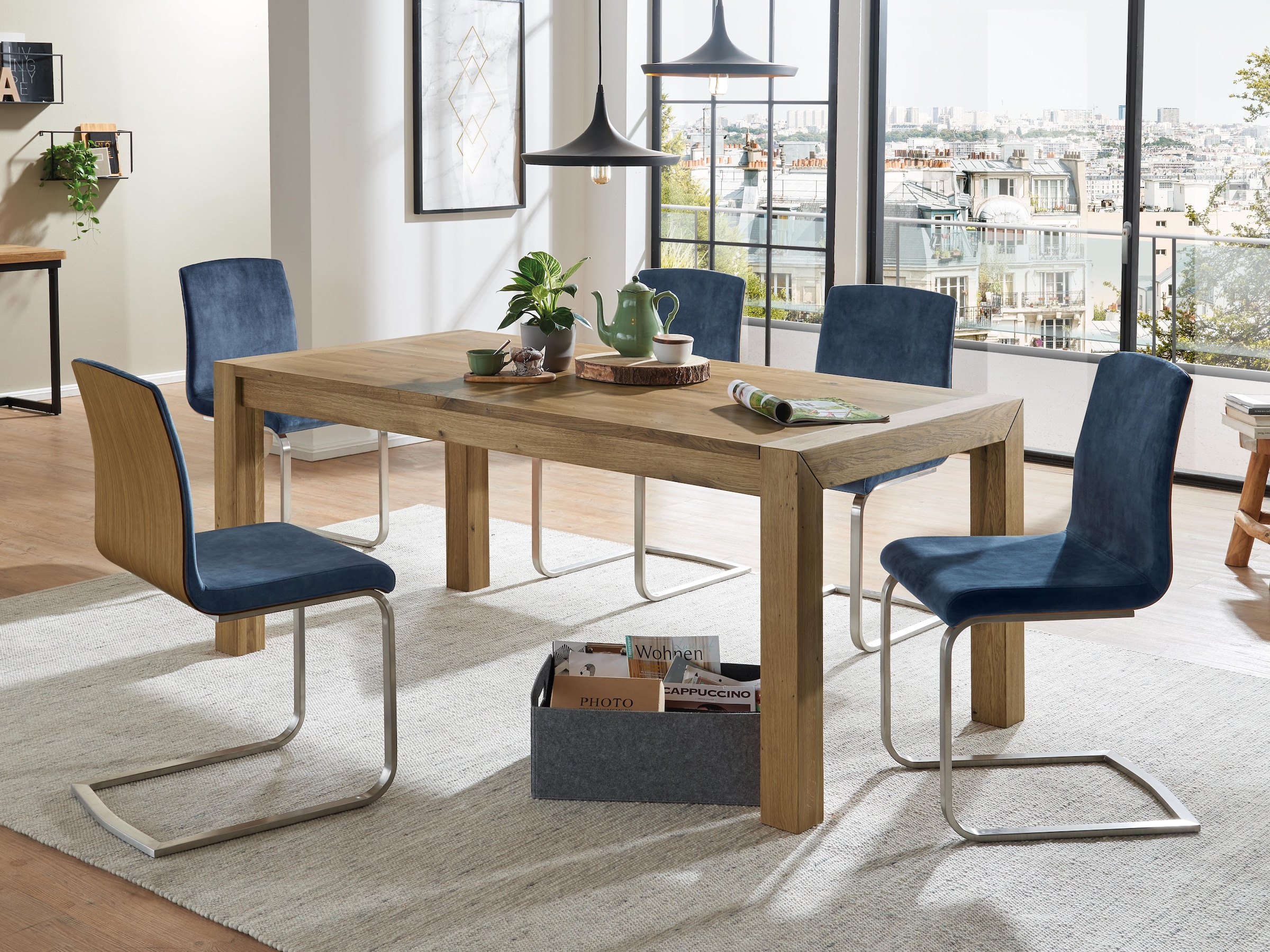 Stuhl "Auricia" | mattschwarz | Baumwolle | rot | Manufakturqualität