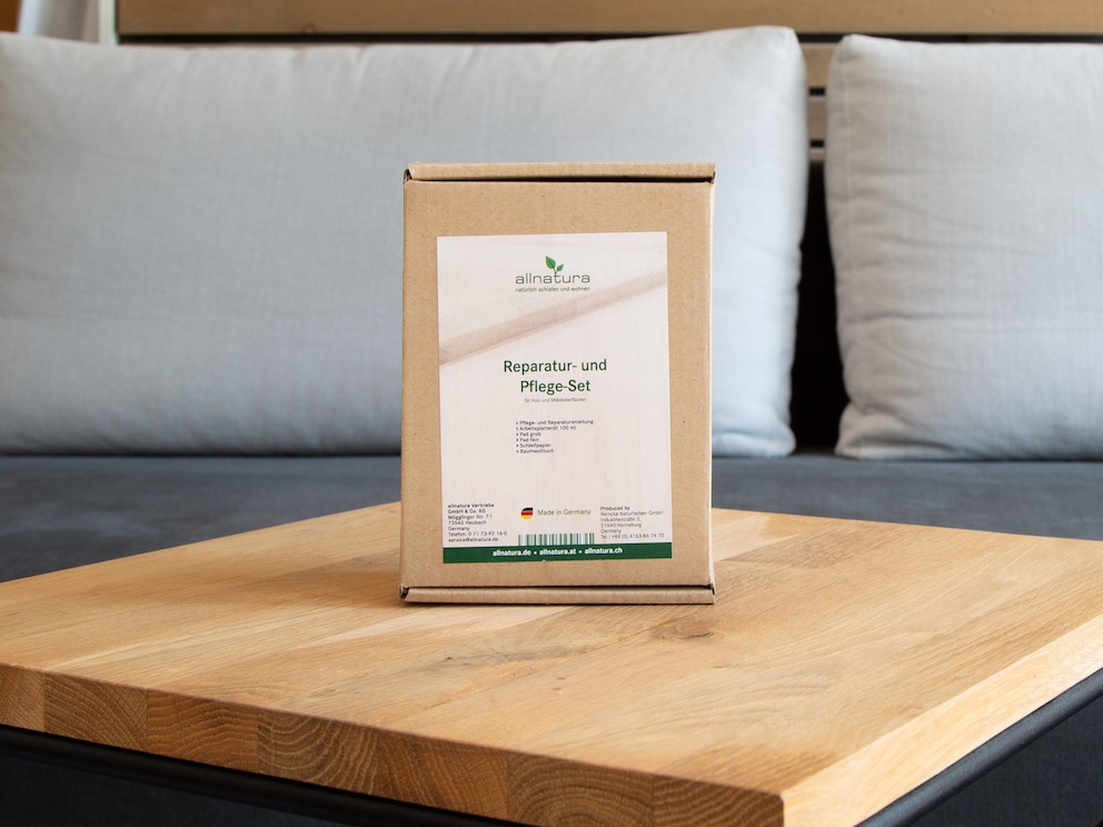 Tout ce dont vous avez besoin pour l'entretien naturel de vos meubles, rangé de manière pratique