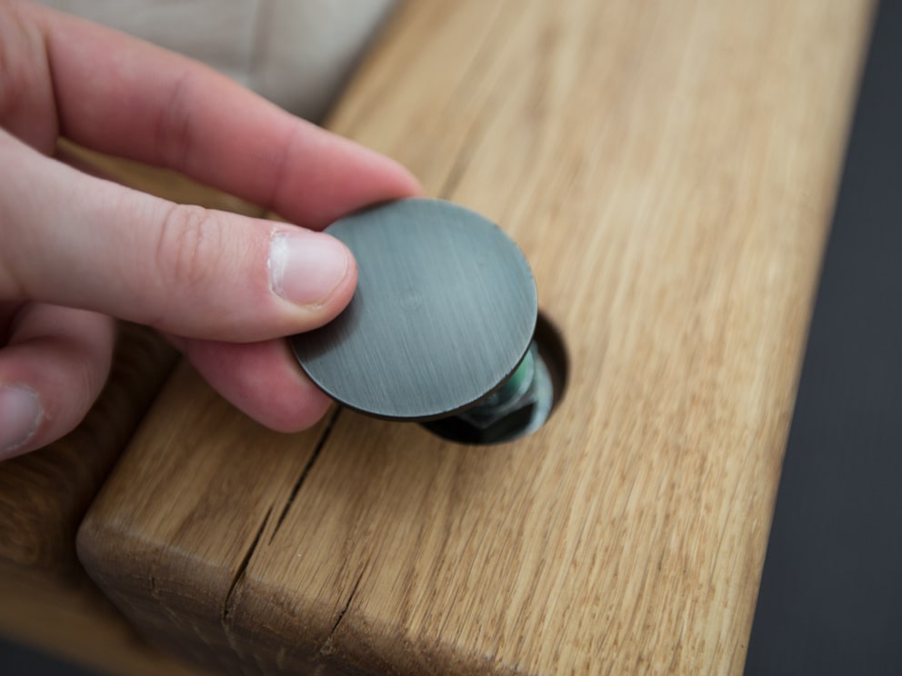 Caches pour votre lit à poutres - ici en en acier noir oxydé