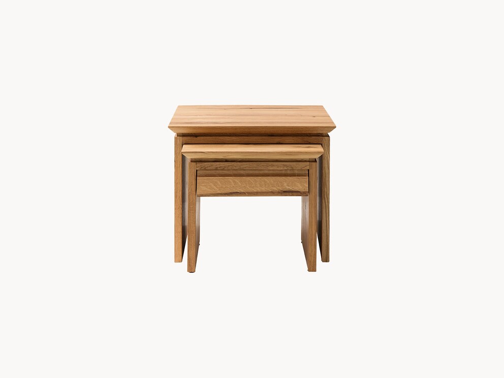 Hier is de betoverende set met 2 tafels, een kleine tafel met een handige lade