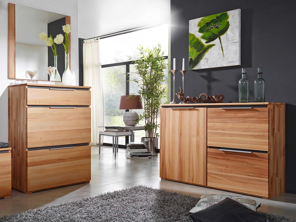 Schuhschrank Antesala, links die schmale Variante, rechts die breite