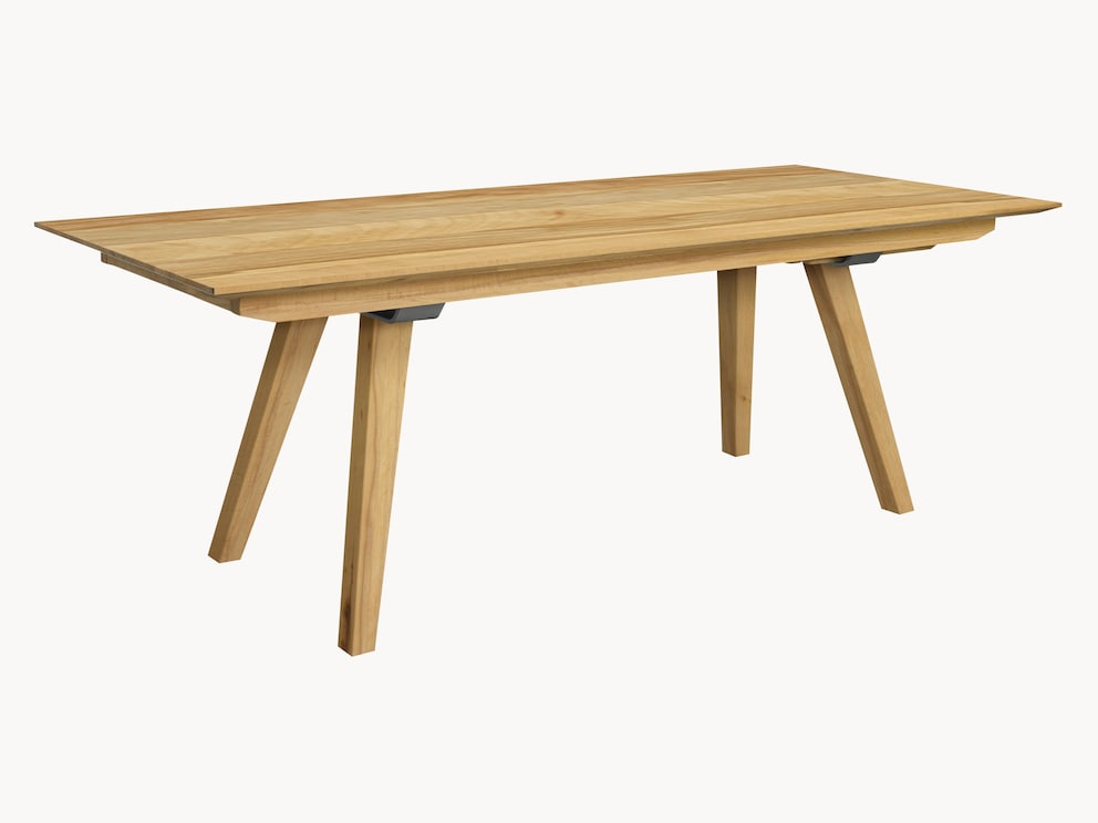 Uitschuifbare eettafel met plaats voor al uw dierbaren - hier gemaakt van levendig kernhout beukenhout