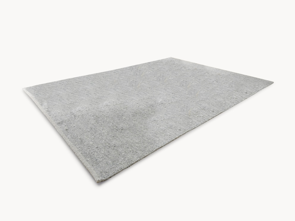 Tapis en laine vierge tissé à la main « Alcala » en coloris « eucalyptus »