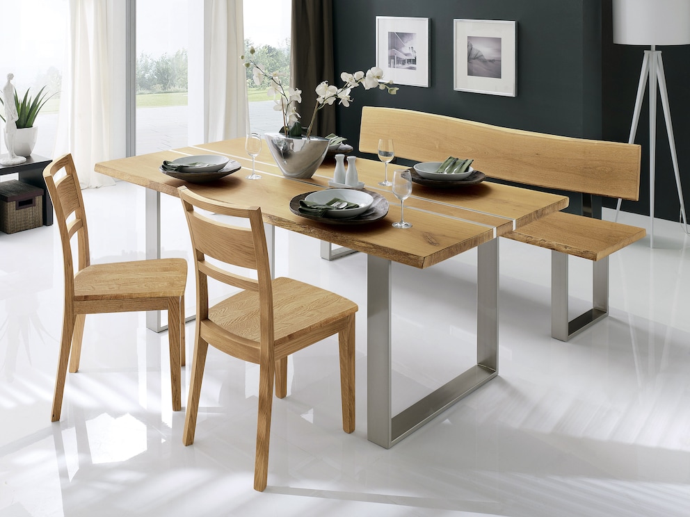 Chaise exclusive en bois massif au design naturel