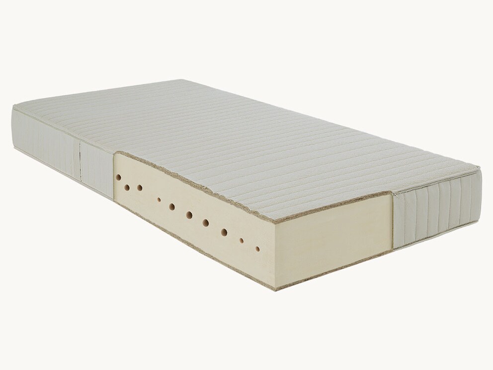 Optimale ecologische veermatras van natuurlatex met perfecte aanpassing aan het lichaam