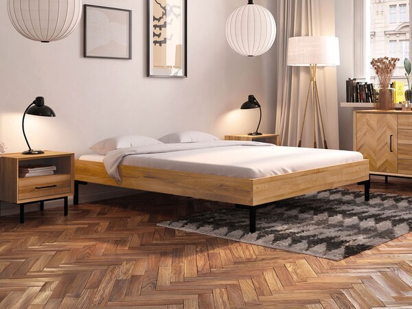 Hier het fascinerende bed in kernbeuken als ligbed zonder hoofdeinde
