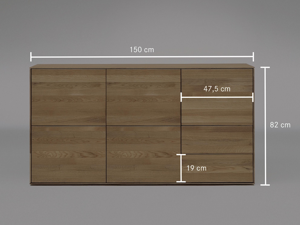 Technische voorstelling van het dressoir