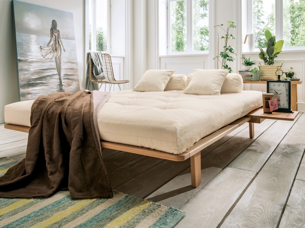 Futonmatras Suma-Melia biedt puntelastisch-stevig zit- en ligcomfort