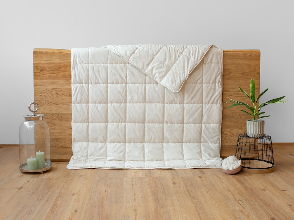 Ademend en goed verwarmend winterdekbed met ecologisch hoogwaardige bio-hennep