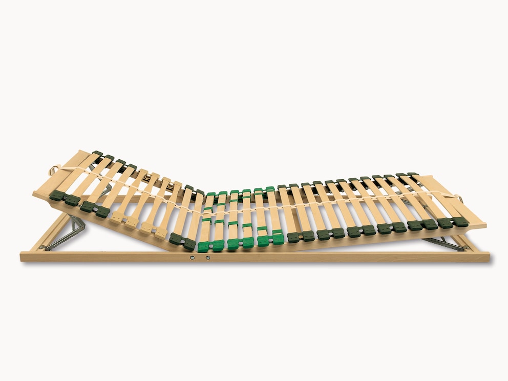 Zeer comfortabel lattenbodem met laag frame en randloze vering