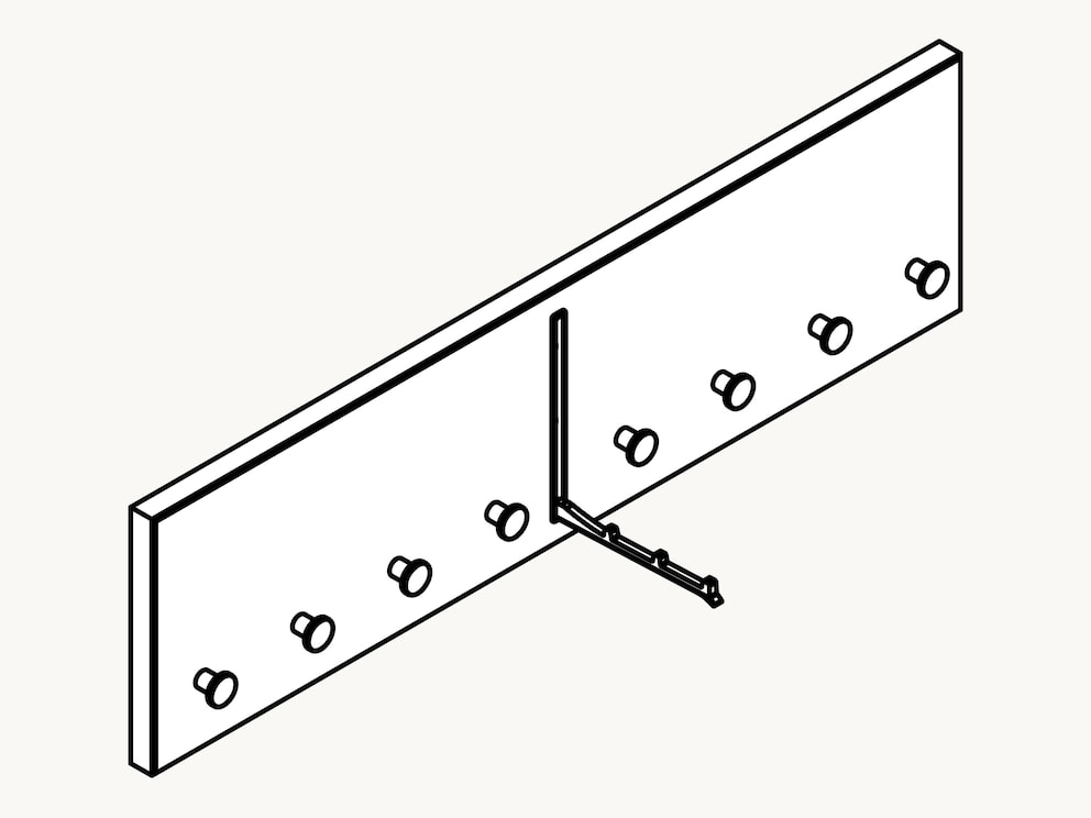 Kapstok lang biedt meer ruimte met zijn 8 aluminium knopen met opklapbare haken