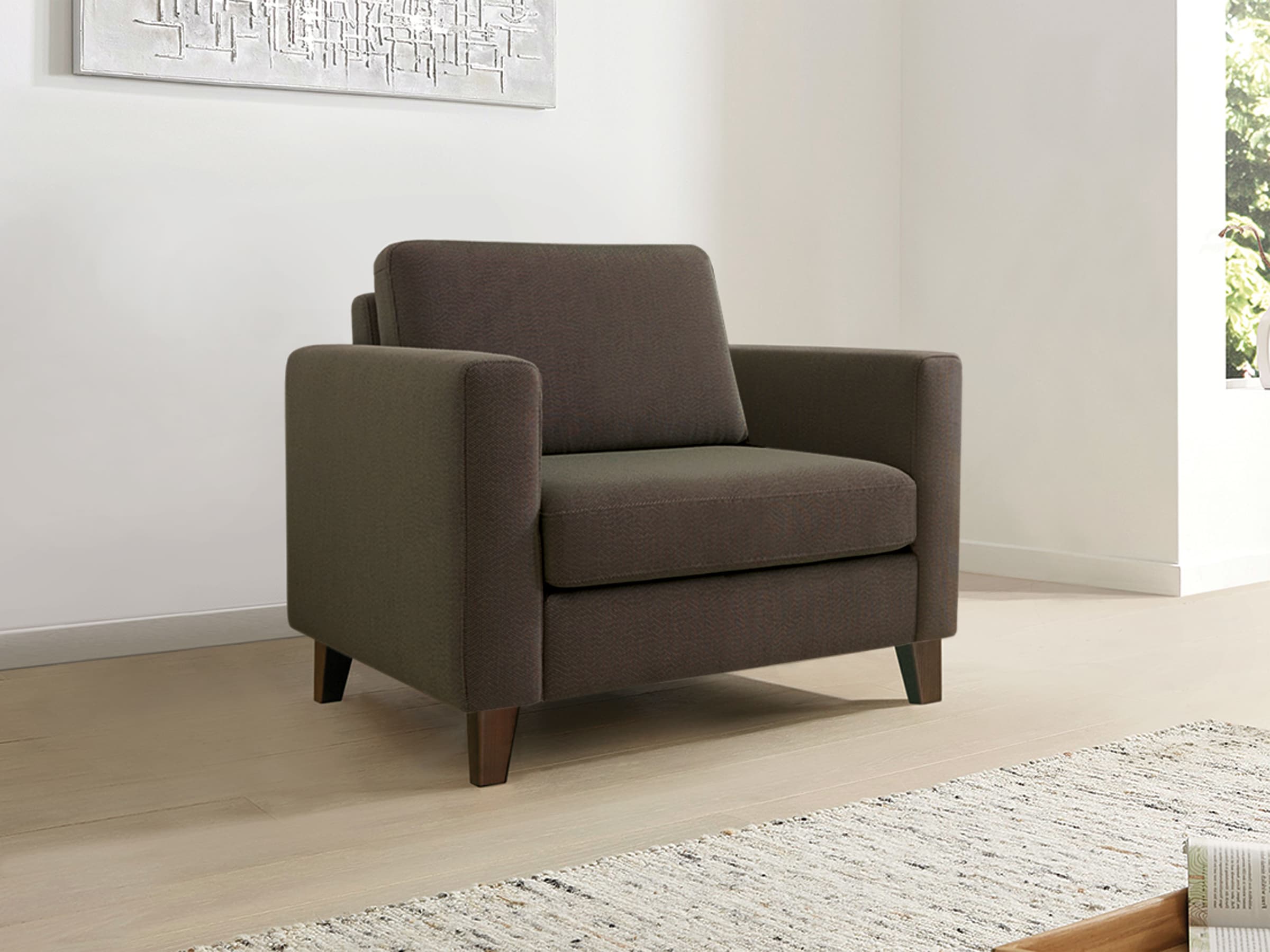 Sessel "Linea Nova" | Hohe Armlehne, klappbar - Fuß konisch | Manufakturqualität