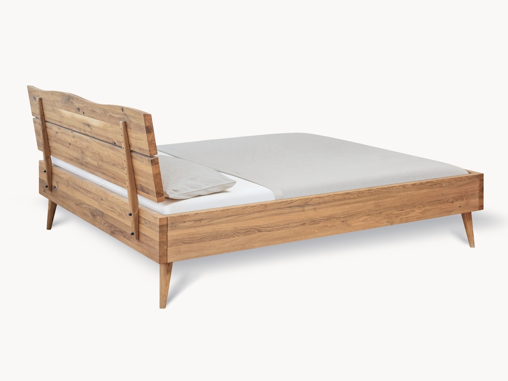 Valldo bed in wild eiken, zijaanzicht 2