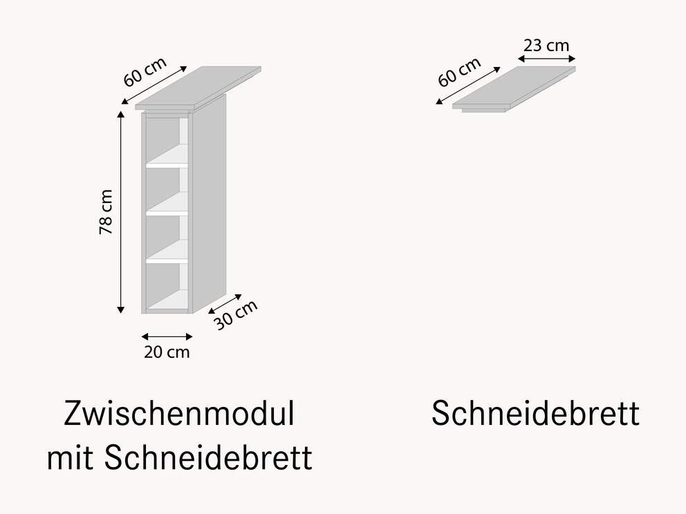 Aperçu des variantes avec les dimensions exactes