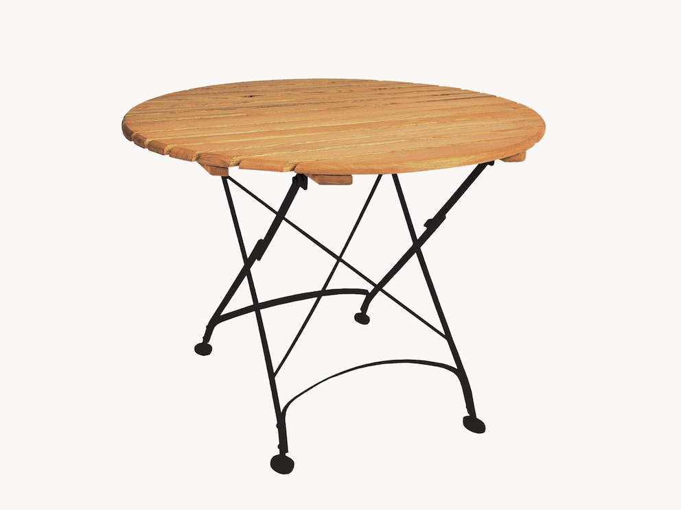 De ronde tafel past harmonieus in vele tuinsituaties