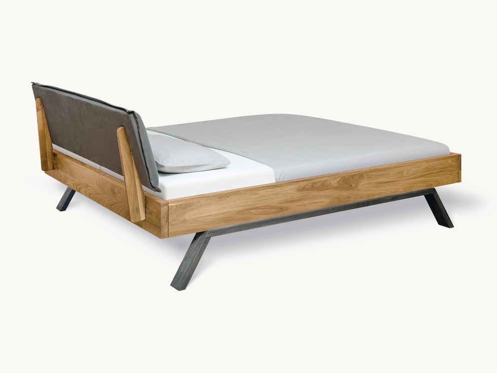 Neras bed in wilde eik - zijaanzicht 2