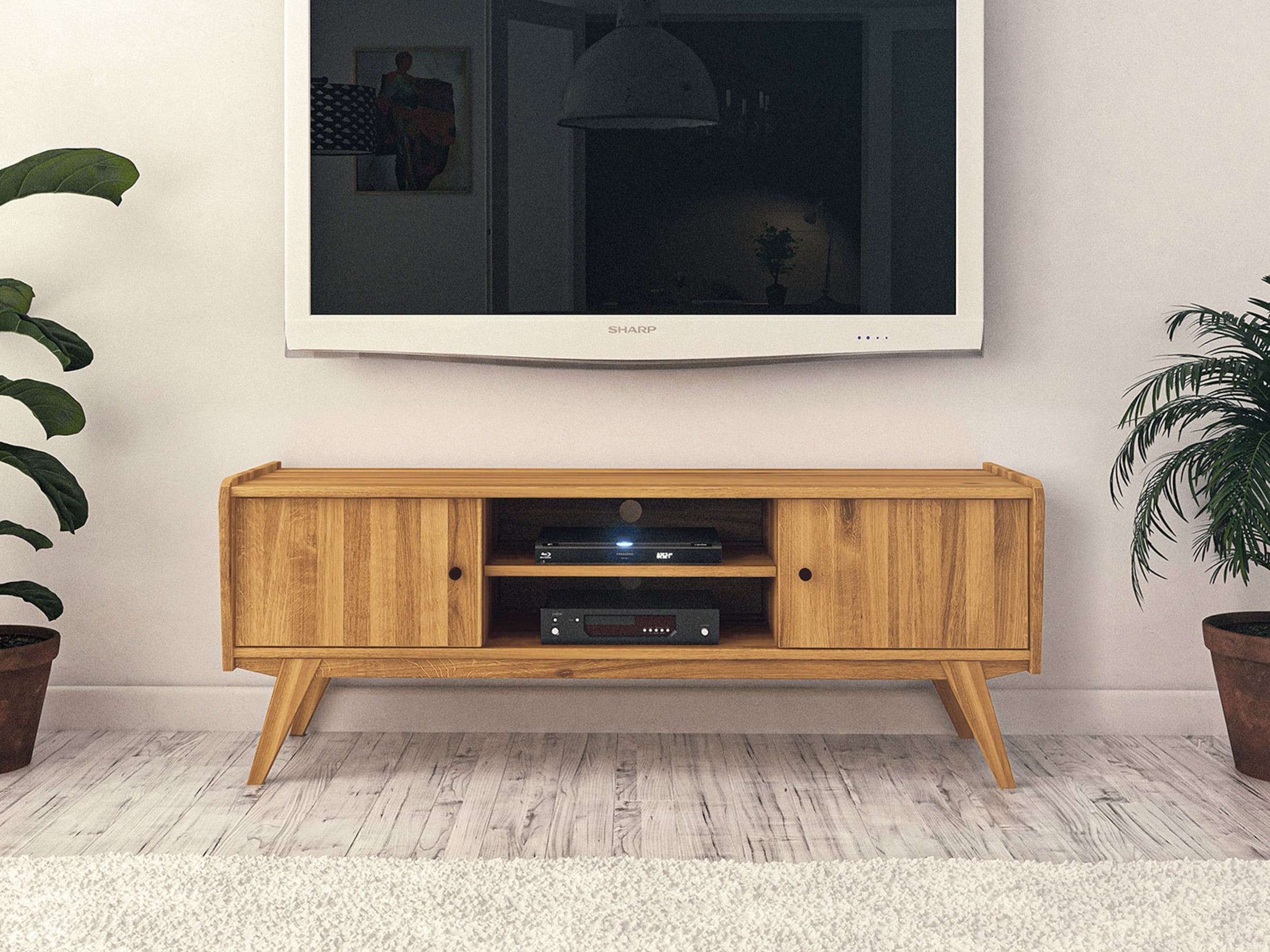 Lowboard "Lasala" | Kernbuche | Manufakturqualität | Vegan