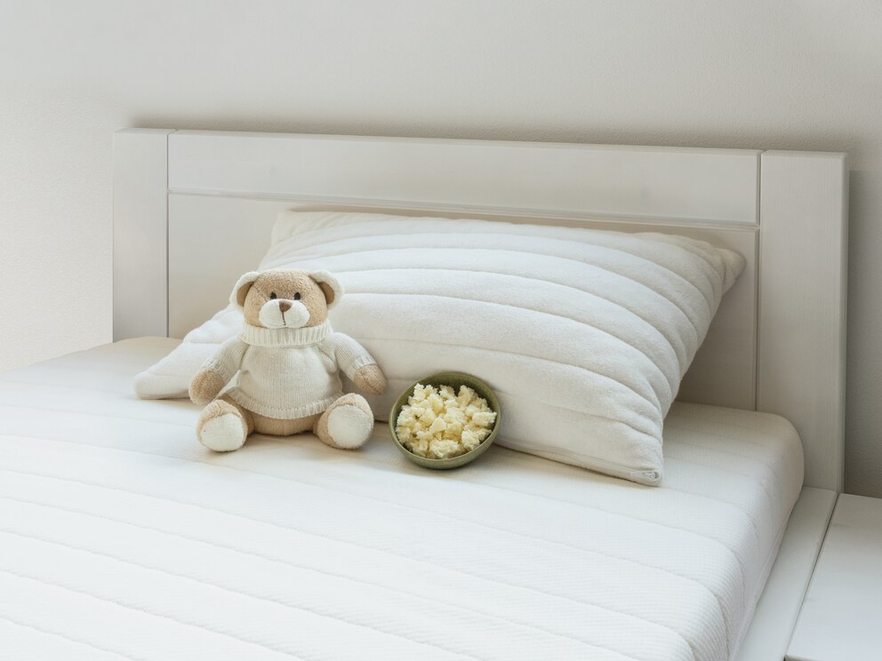 Kinderkussen met puntelastische natuurlatex vulling - optimale ventilatie dankzij structuur met open poriën