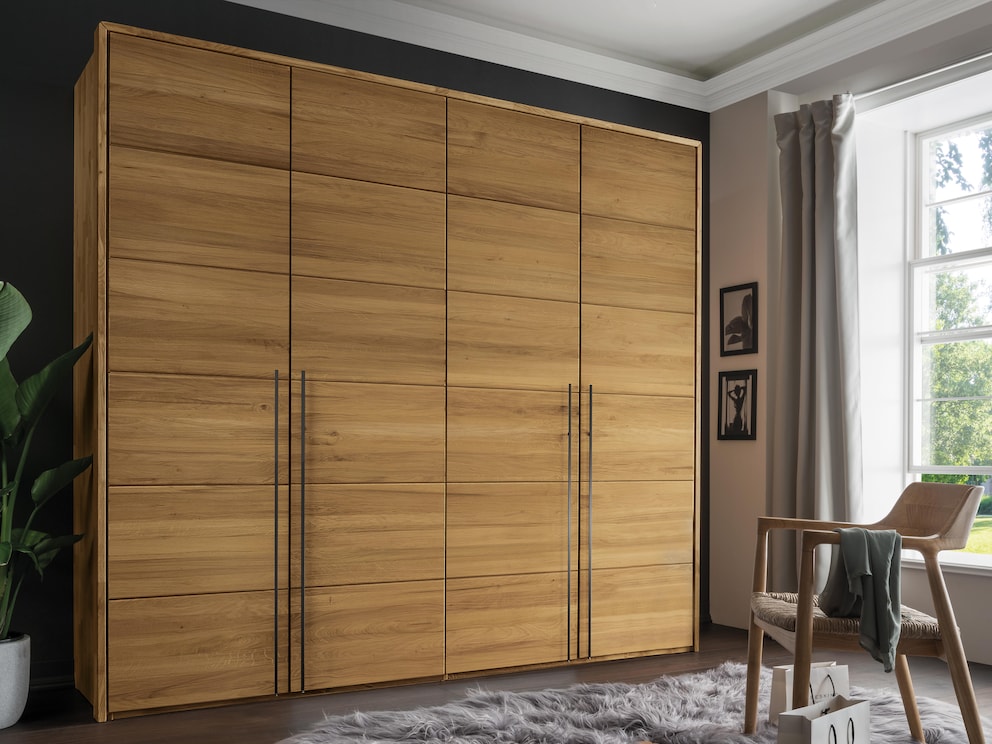 4 portes combinées à partir de 2 modules individuels - ici en cœur de hêtre