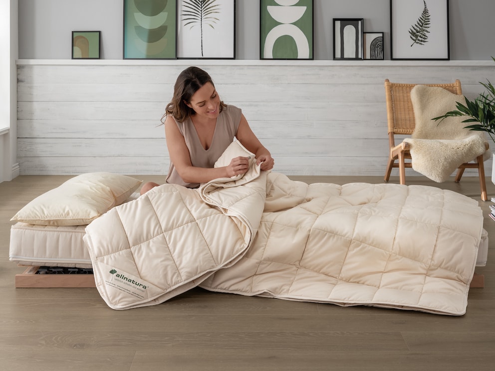 Die hochflexible Hanf-Kombi-Bettdecke Canapa ideal für das ganze Jahr