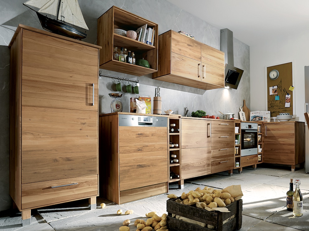 Harmonisch eiken front door de keuken module