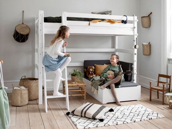 Hochbett Ortholino aus massivem Kiefernholz