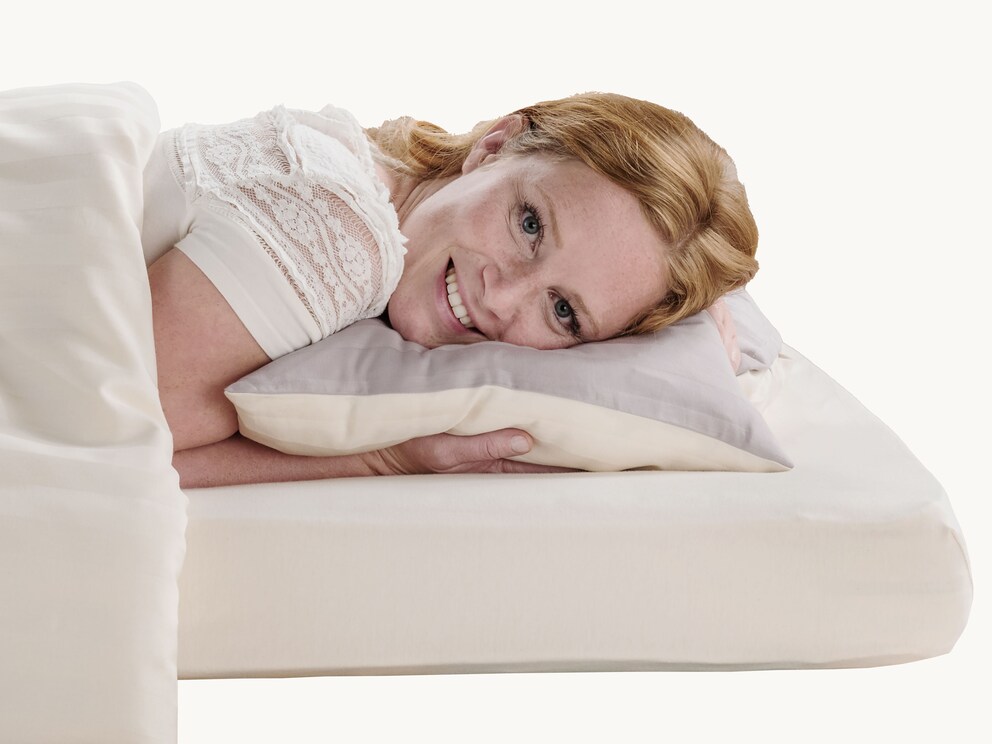 Fijnflanellen hoeslaken Comodo in een mooie crèmetint