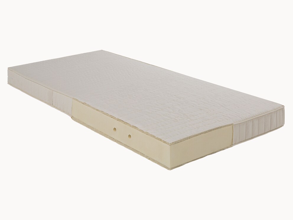 Ons instapmodel: natuurlatex matras met 5-zone-lichaamsondersteuning