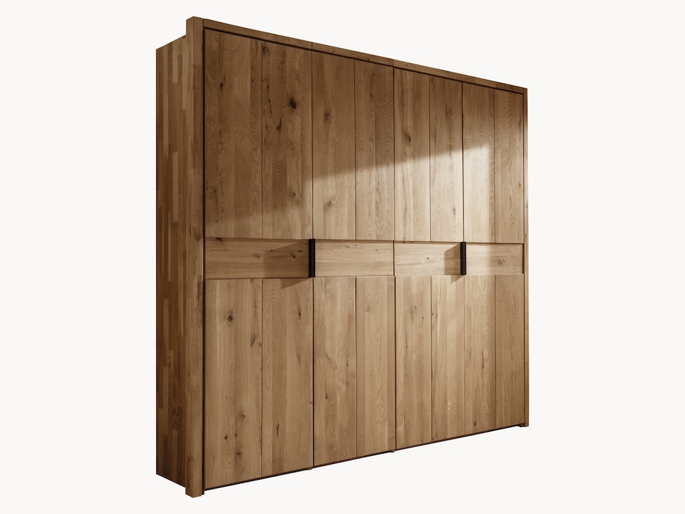 Kledingkast Capania met een modern, eenvoudig ontwerp, hier het 5-deurs model