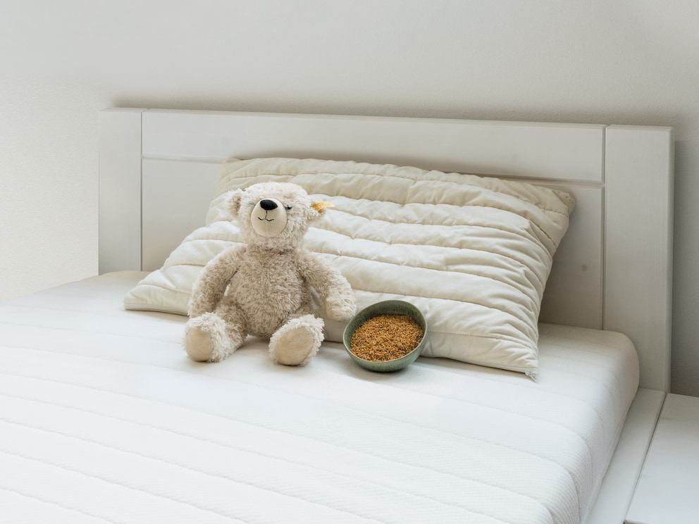 Hochwertiges Kinderkissen mit Bio-Hirseschalen/kbA - Bezug aus 100 % Bio-Baumwolle/kbA