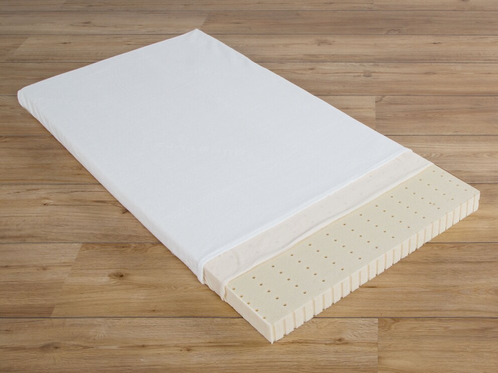 Kindermatras Hevea met katoen-tijk - hier met natuurlatex kern - is ideaal voor kinderen met een allergie