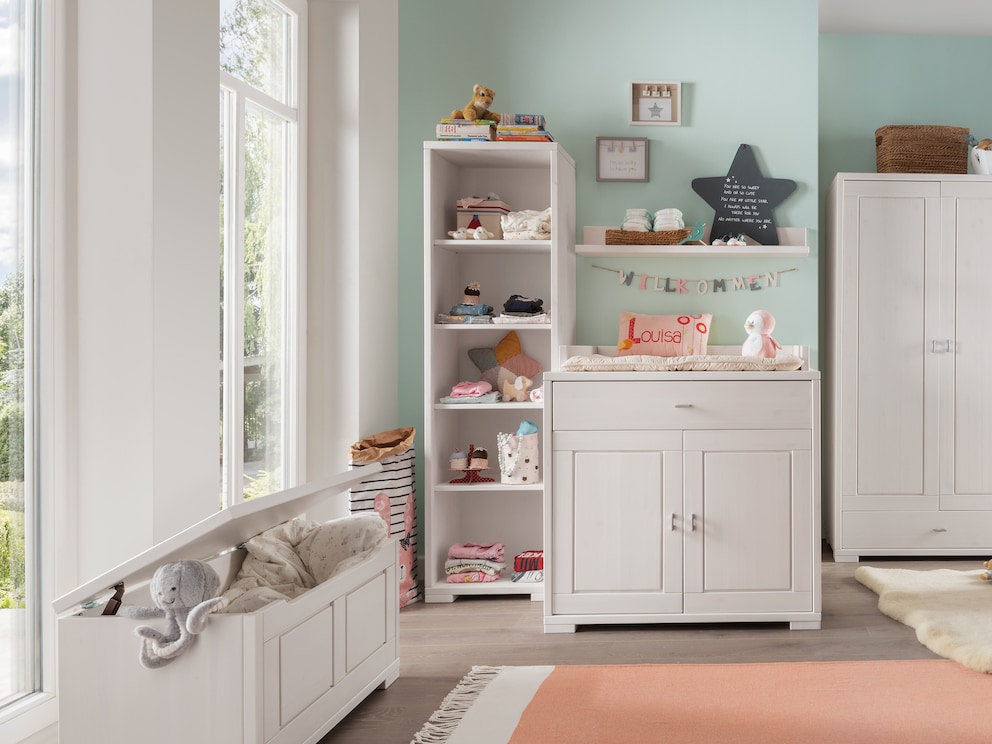 Étagère sur pied Piccolino en pin lessivé/huilé