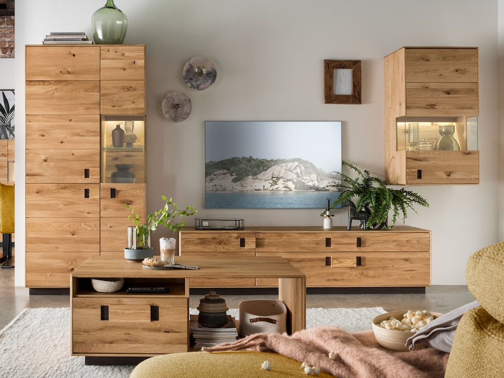 Meuble mural noble et rustique avec une solution de poignée raffinée (ici, variante 03)