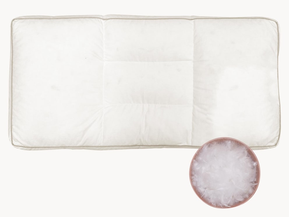 Elastisch duurzaam, aangenaam donzen kussen met zacht ondersteunend effect voor de nek - afmetingen 40x80 cm
