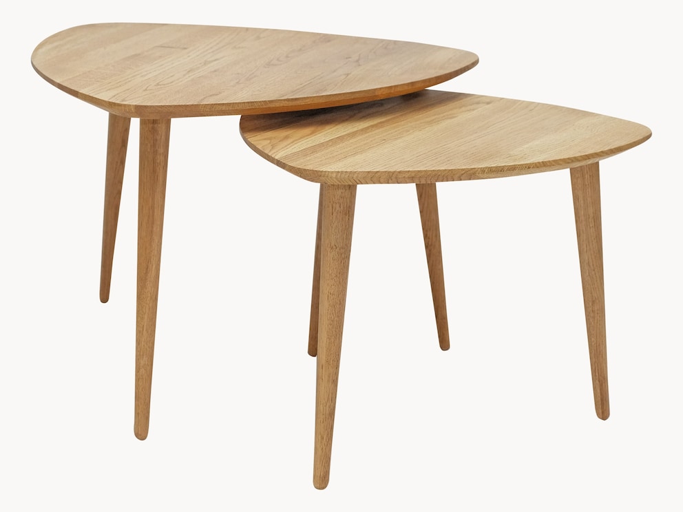 Bijzettafel Trianto met modern driehoekig tafelblad