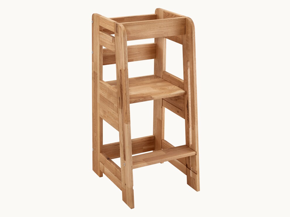 Met de leertoren Toretta kan je kind gemakkelijk en veilig het dagelijks leven op ooghoogte ervaren