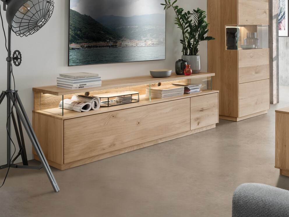 Een echte woondroom: Vasado lowboard, hier versie 02 met verlichting