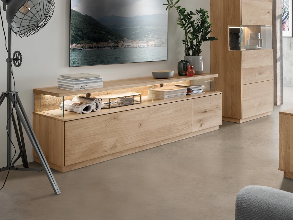 Een echte woondroom: Vasado lowboard, hier versie 02 met verlichting