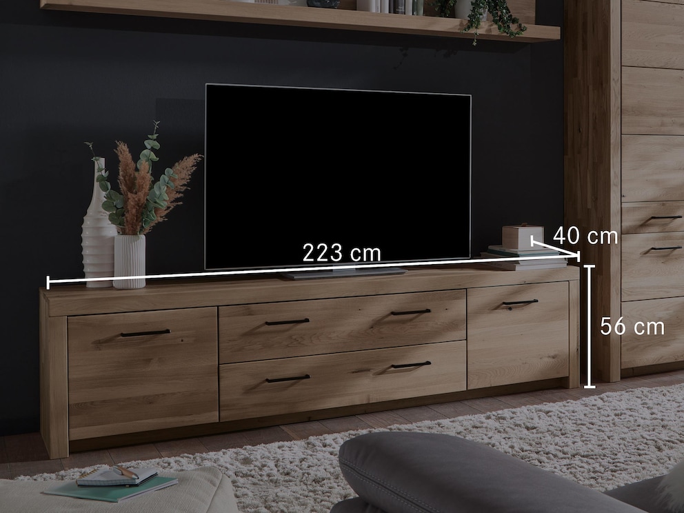 Maattekening voor het tv-meubel Sorano Var03
