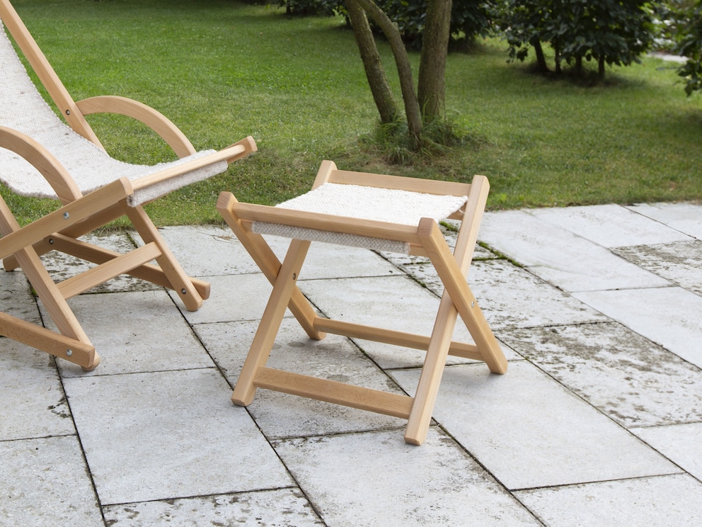 Voor nog meer ontspanning. Het krukje is bij de prijs inbegrepen.